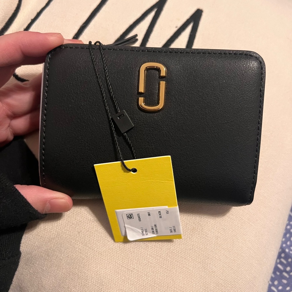 Marc Jacobs Black Wallet with Gold Accent